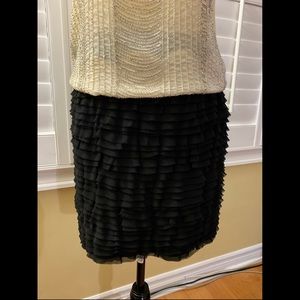 Michael Kors Black Multi-layer Ruffle Skirt sz2